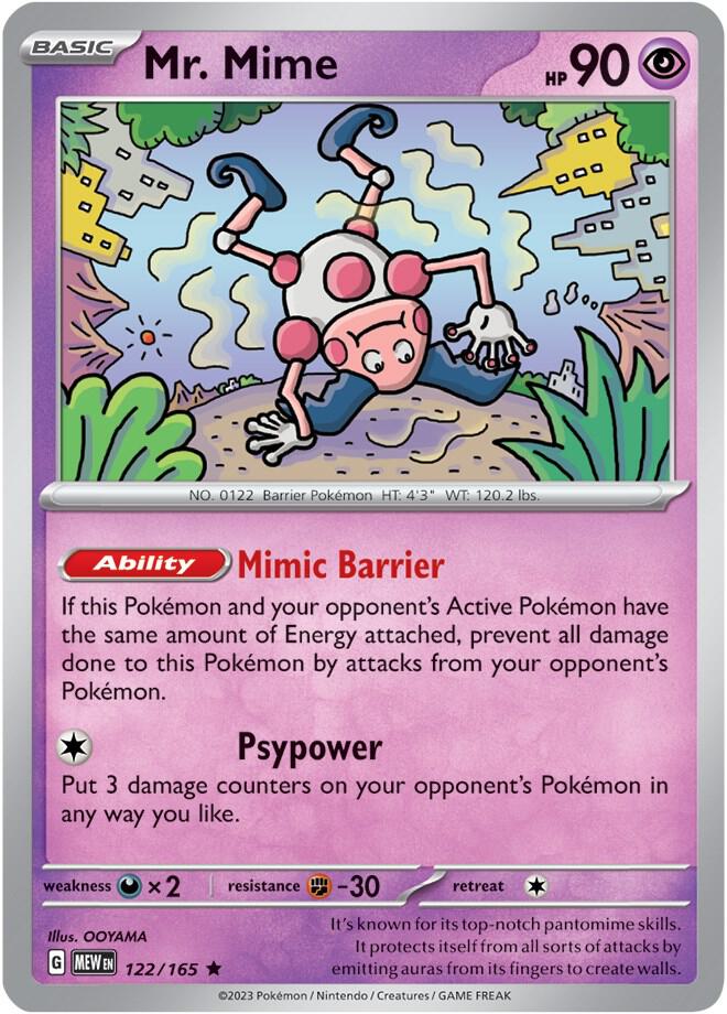 Mr. Mime - 122/165 Holo Rare SV: Scarlet & Violet 151 122/165 NM