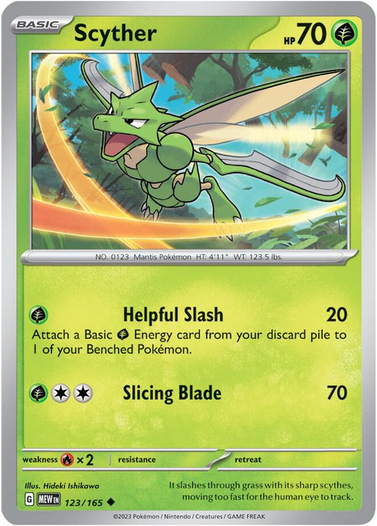 Scyther Reverse Holo Uncommon SV: Scarlet & Violet 151 123/165 NM