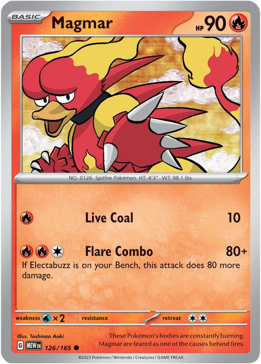 Magmar Common SV: Scarlet & Violet 151 126/165 NM