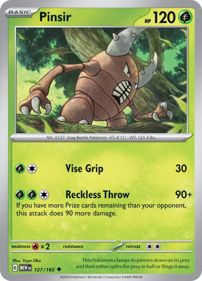 Pinsir Uncommon SV: Scarlet & Violet 151 127/165 NM
