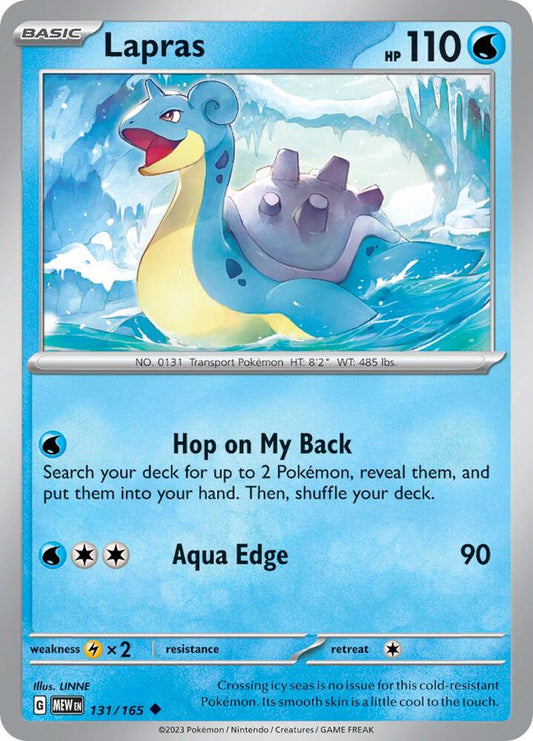 Lapras Uncommon SV: Scarlet & Violet 151 131/165 NM