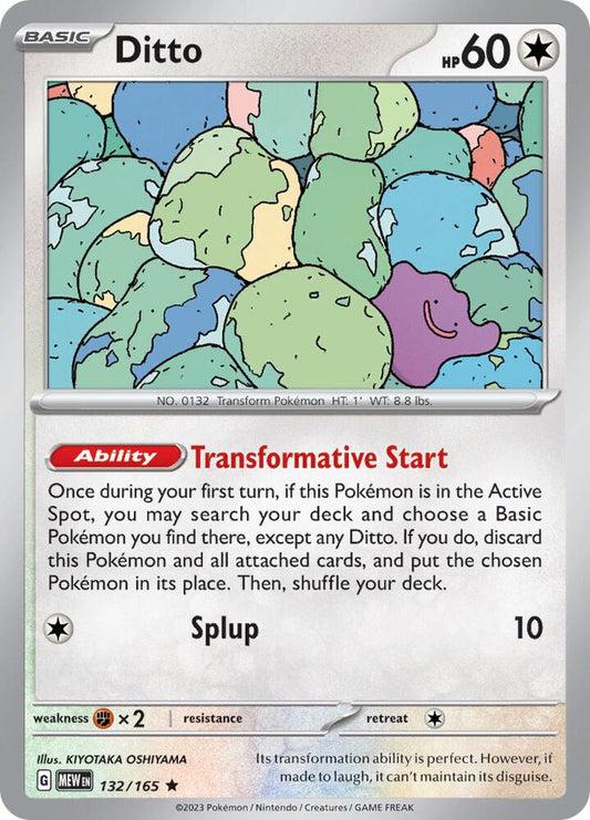 Ditto Reverse Holo Rare SV: Scarlet & Violet 151 132/165 NM