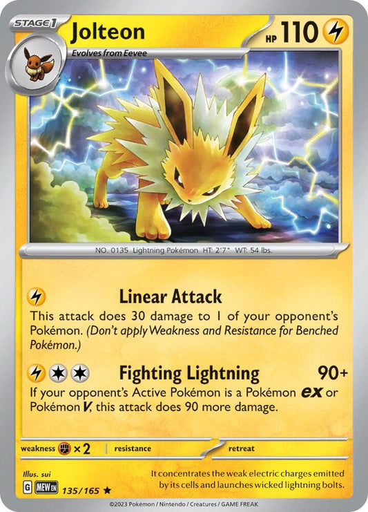 Jolteon Holo Rare SV: Scarlet & Violet 151 135/165 NM