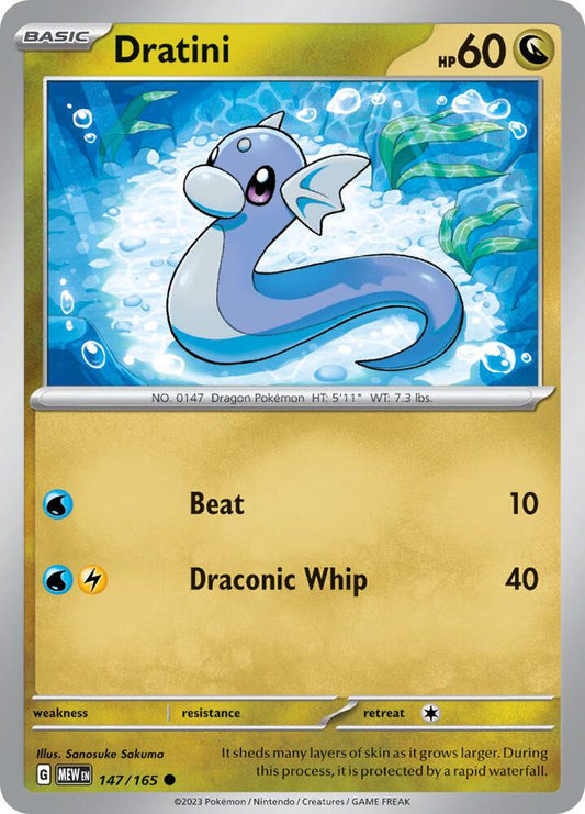 Dratini Reverse Holo Common SV: Scarlet & Violet 151 147/165 NM