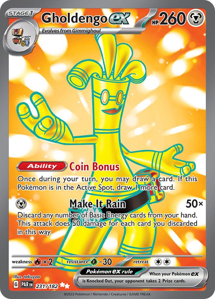 Gholdengo ex Holo Ultra Rare SV04: Paradox Rift 231/182 NM