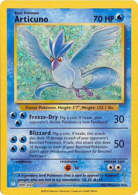 Articuno Holo Classic Collection Trading Card Game Classic 009/034 NM