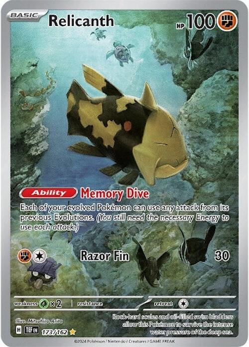 Relicanth Holo Illustration Rare SV05: Temporal Forces 173/162 NM
