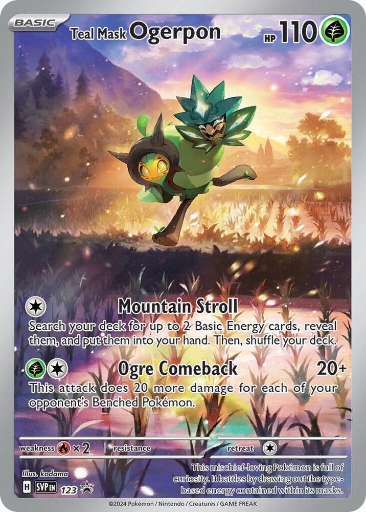 Teal Mask Ogerpon Holo Promo SV: Scarlet & Violet Promo Cards 123 DMG