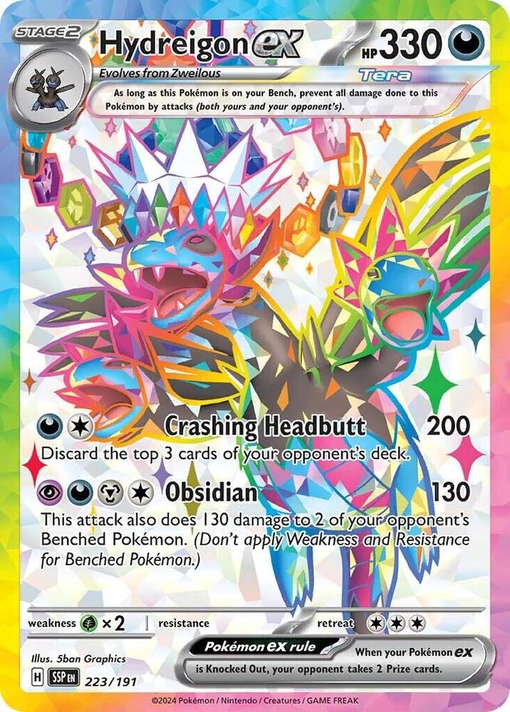 Hydreigon ex Holo Ultra Rare SV08: Surging Sparks 223/191 NM