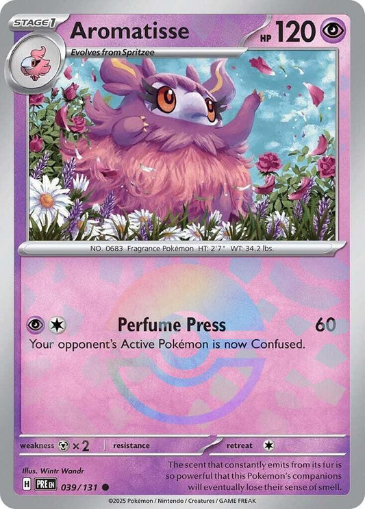 Aromatisse (Poke Ball Pattern) Holo Common SV: Prismatic Evolutions 039/131 NM