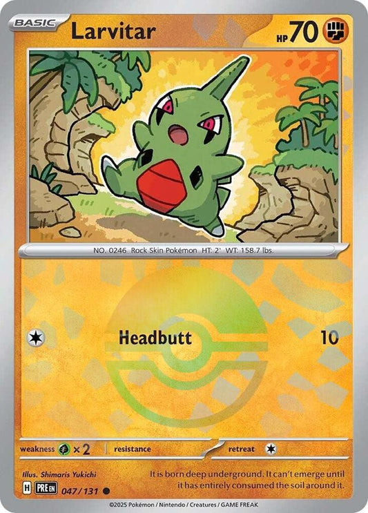 Larvitar (Poke Ball Pattern) Holo Common SV: Prismatic Evolutions 047/131 NM