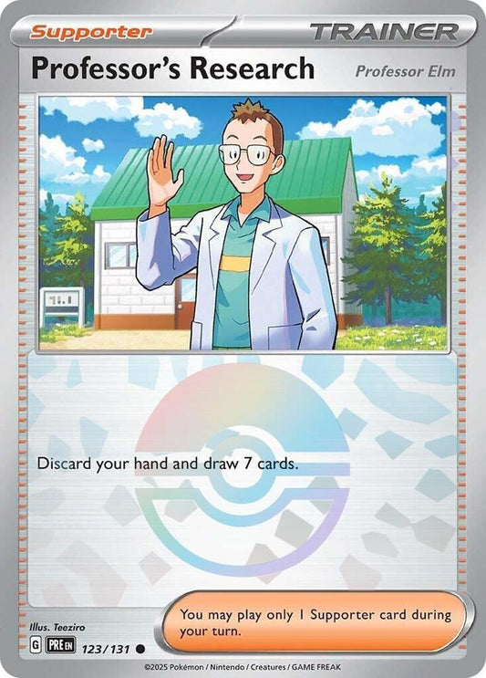 Professor's Research [Professor Elm] (Poke Ball Pattern) Holo Common SV: Prismatic Evolutions 123/131 NM