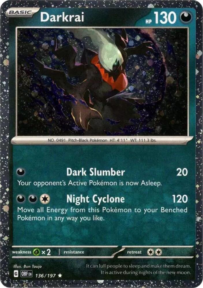Darkrai (Cosmos Holo) Holo Rare Miscellaneous Cards & Products 136/197 NM