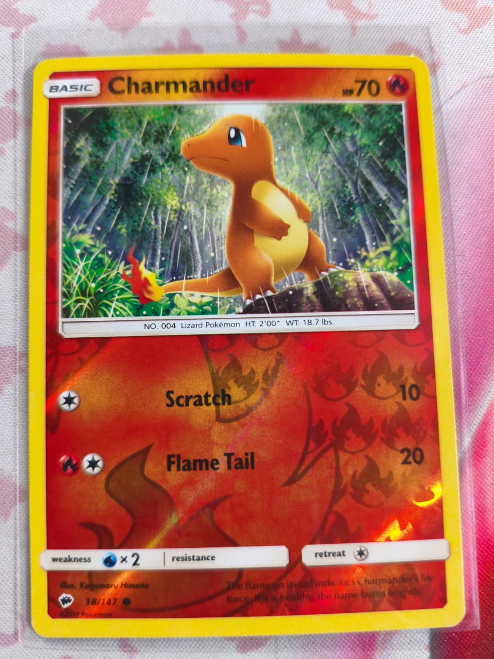 Charmander Reverse Holo Common SM - Burning Shadows 18/147 NM