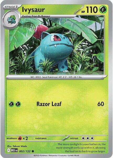 Ivysaur - 002/132 Reverse Holo Common ME01: Mega Evolution 002/132 NM