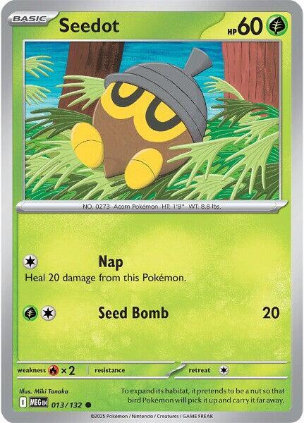 Seedot Reverse Holo Common ME01: Mega Evolution 013/132 NM