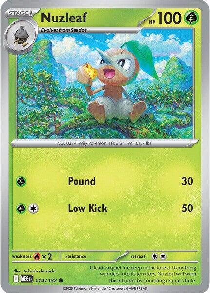Nuzleaf Reverse Holo Common ME01: Mega Evolution 014/132 NM