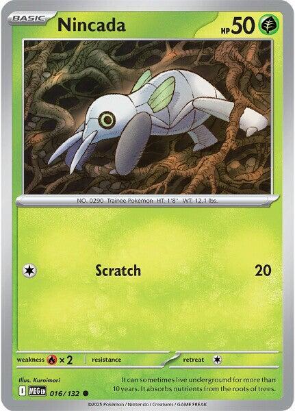 Nincada Reverse Holo Common ME01: Mega Evolution 016/132 NM