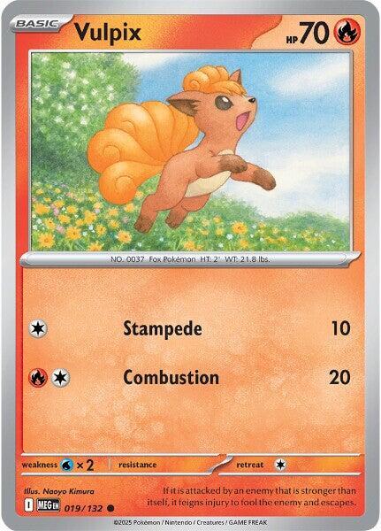 Vulpix - 019/132 Reverse Holo Common ME01: Mega Evolution 019/132 NM