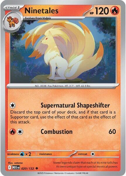 Ninetales Reverse Holo Uncommon ME01: Mega Evolution 020/132 NM