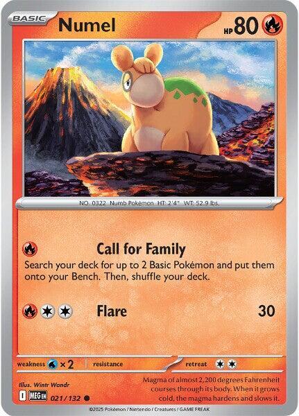 Numel Reverse Holo Common ME01: Mega Evolution 021/132 NM