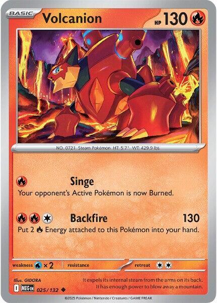 Volcanion Reverse Holo Uncommon ME01: Mega Evolution 025/132 NM