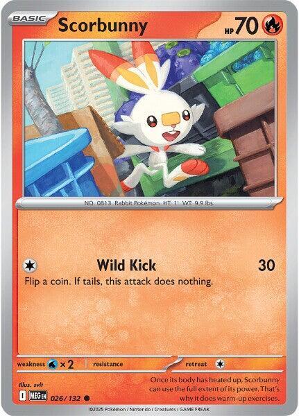 Scorbunny Common ME01: Mega Evolution 026/132 NM
