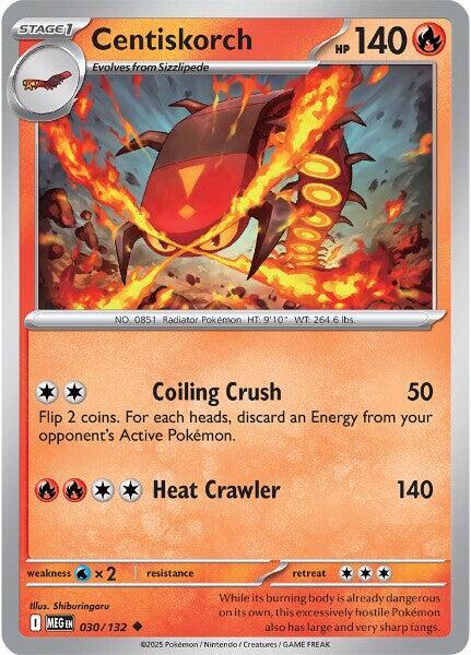 Centiskorch Reverse Holo Uncommon ME01: Mega Evolution 030/132 NM
