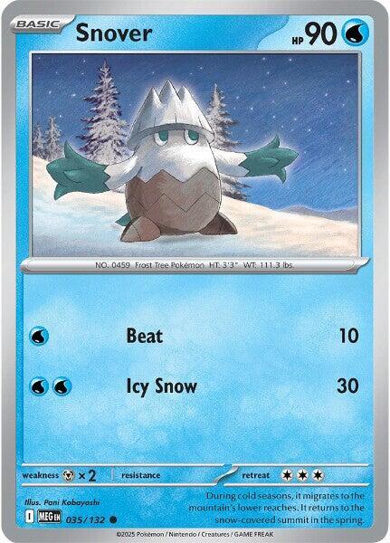 Snover - 035/132 Reverse Holo Common ME01: Mega Evolution 035/132 NM