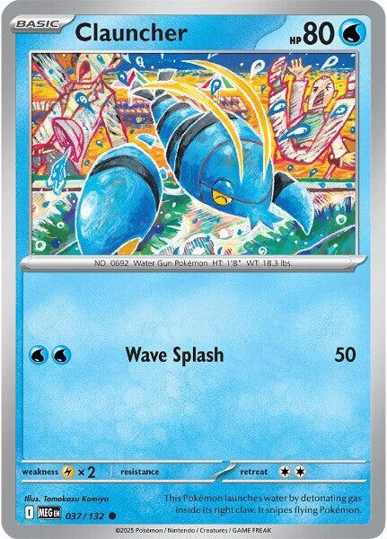 Clauncher Reverse Holo Common ME01: Mega Evolution 037/132 NM