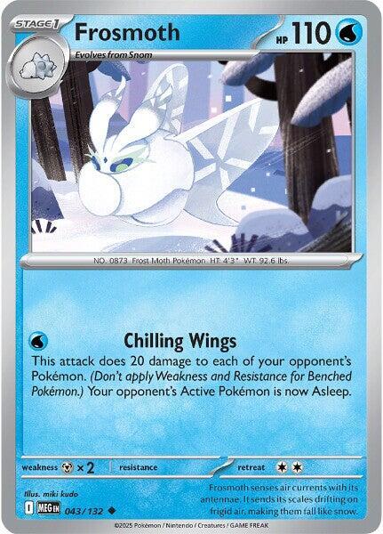 Frosmoth Reverse Holo Uncommon ME01: Mega Evolution 043/132 NM