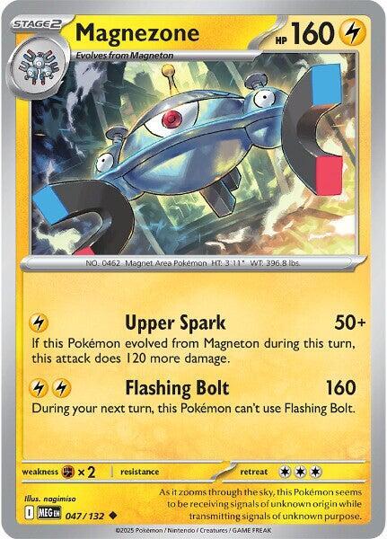 Magnezone Reverse Holo Uncommon ME01: Mega Evolution 047/132 NM