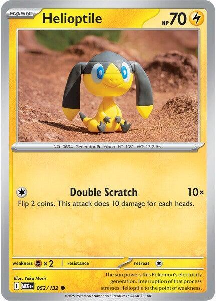 Helioptile - 052/132 Reverse Holo Common ME01: Mega Evolution 052/132 NM