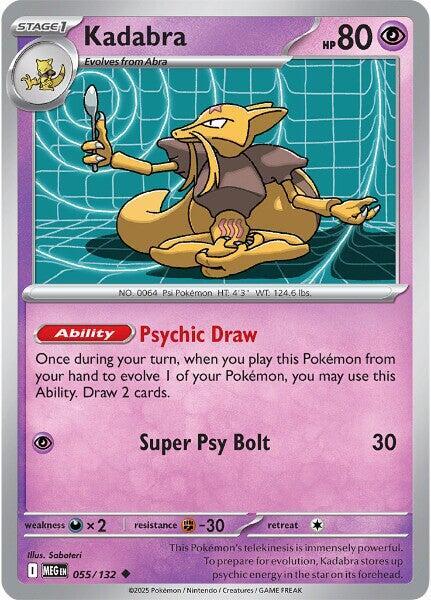 Kadabra Uncommon ME01: Mega Evolution 055/132 NM