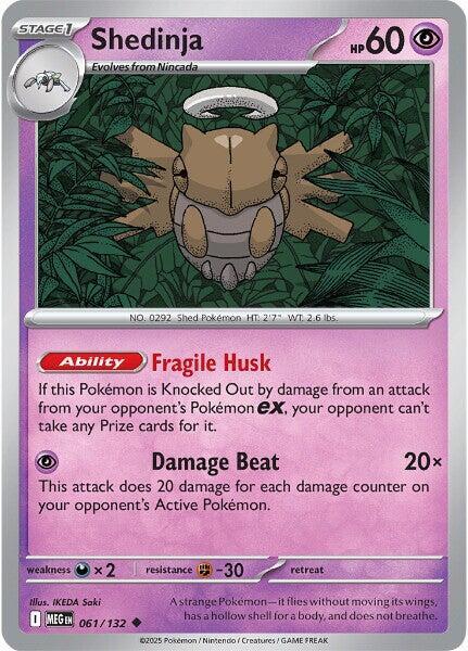 Shedinja - 061/132 Uncommon ME01: Mega Evolution 061/132 NM