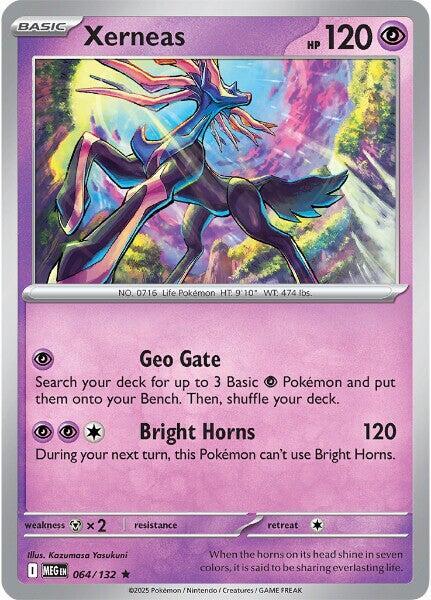 Xerneas Holo Rare ME01: Mega Evolution 064/132 NM