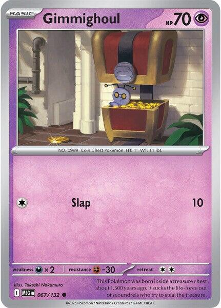 Gimmighoul Reverse Holo Common ME01: Mega Evolution 067/132 NM