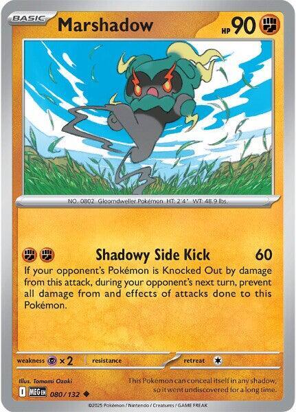 Marshadow - 080/132 Reverse Holo Uncommon ME01: Mega Evolution 080/132 NM