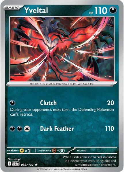 Yveltal Holo Rare ME01: Mega Evolution 088/132 NM