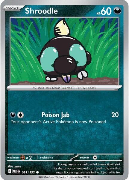 Shroodle - 091/132 Common ME01: Mega Evolution 091/132 NM