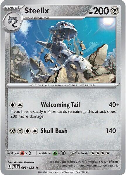 Steelix - 093/132 Holo Rare ME01: Mega Evolution 093/132 NM