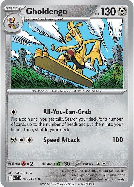 Gholdengo Reverse Holo Uncommon ME01: Mega Evolution 099/132 NM