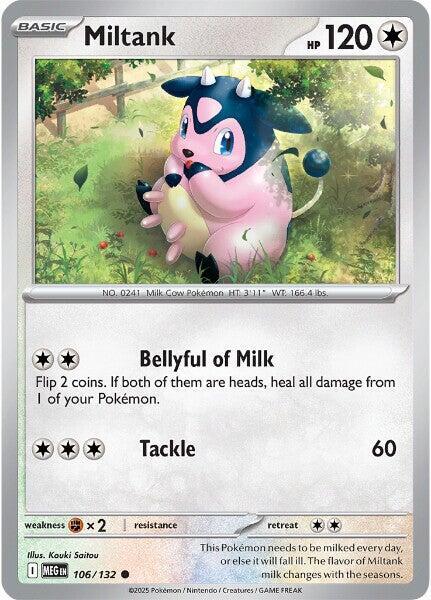Miltank Reverse Holo Common ME01: Mega Evolution 106/132 NM