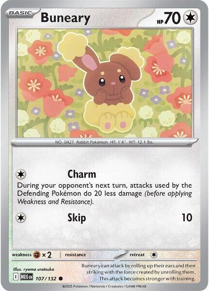 Buneary Reverse Holo Common ME01: Mega Evolution 107/132 NM