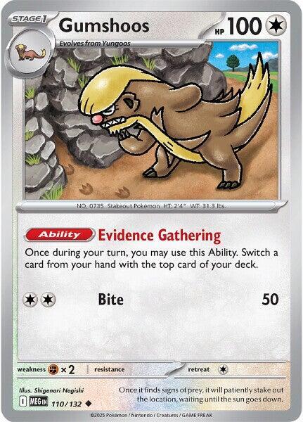 Gumshoos - 110/132 Uncommon ME01: Mega Evolution 110/132 NM