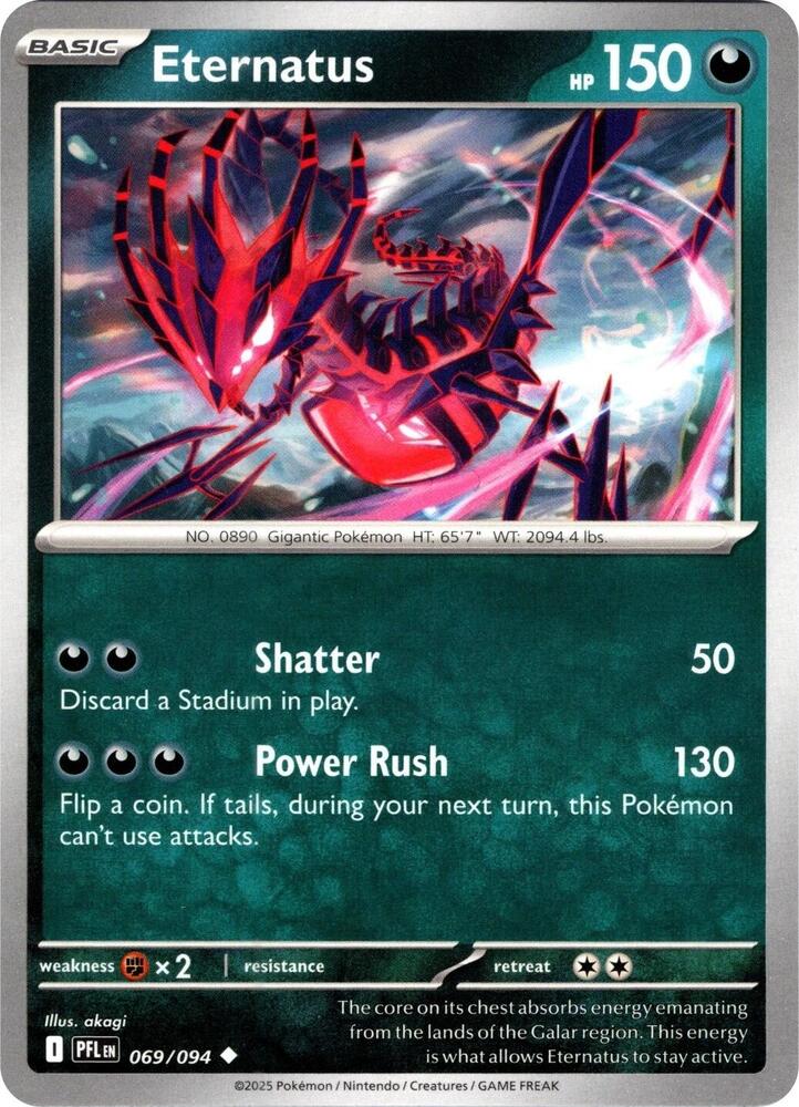 Eternatus Reverse Holo Uncommon ME02: Phantasmal Flames 069/094 NM