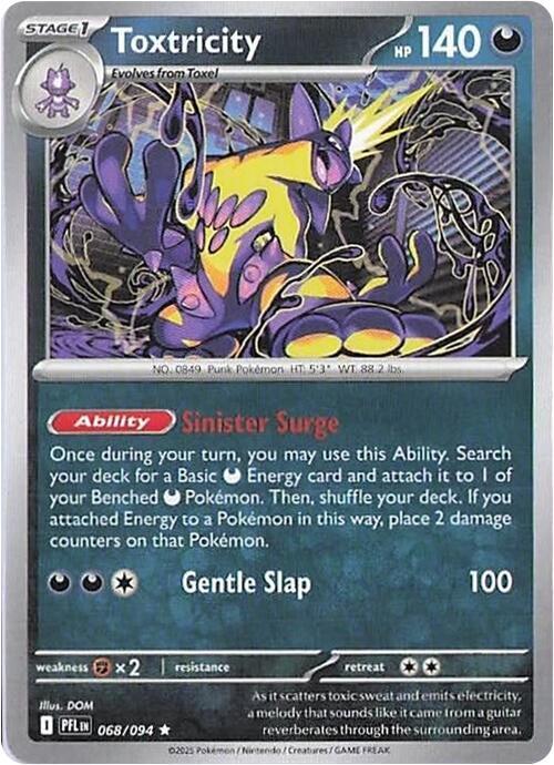 Toxtricity Holo Rare ME02: Phantasmal Flames 068/094 NM