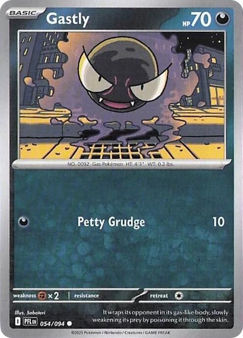 Gastly Reverse Holo Common ME02: Phantasmal Flames 054/094 NM