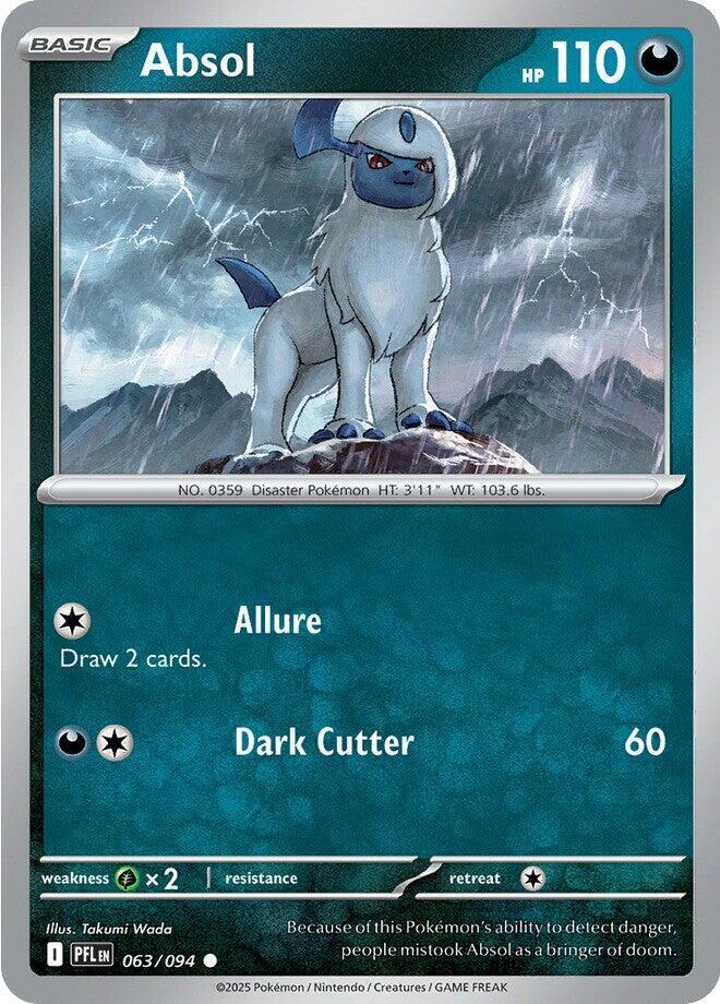 Absol Reverse Holo Common ME02: Phantasmal Flames 063/094 NM