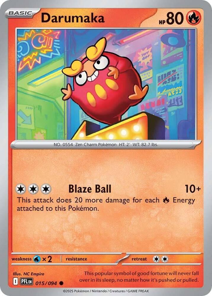 Darumaka Reverse Holo Common ME02: Phantasmal Flames 015/094 NM